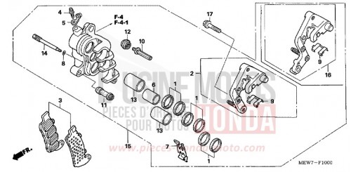 MACHOIRE DE FREIN AVANT D. NT700VAA de 2010